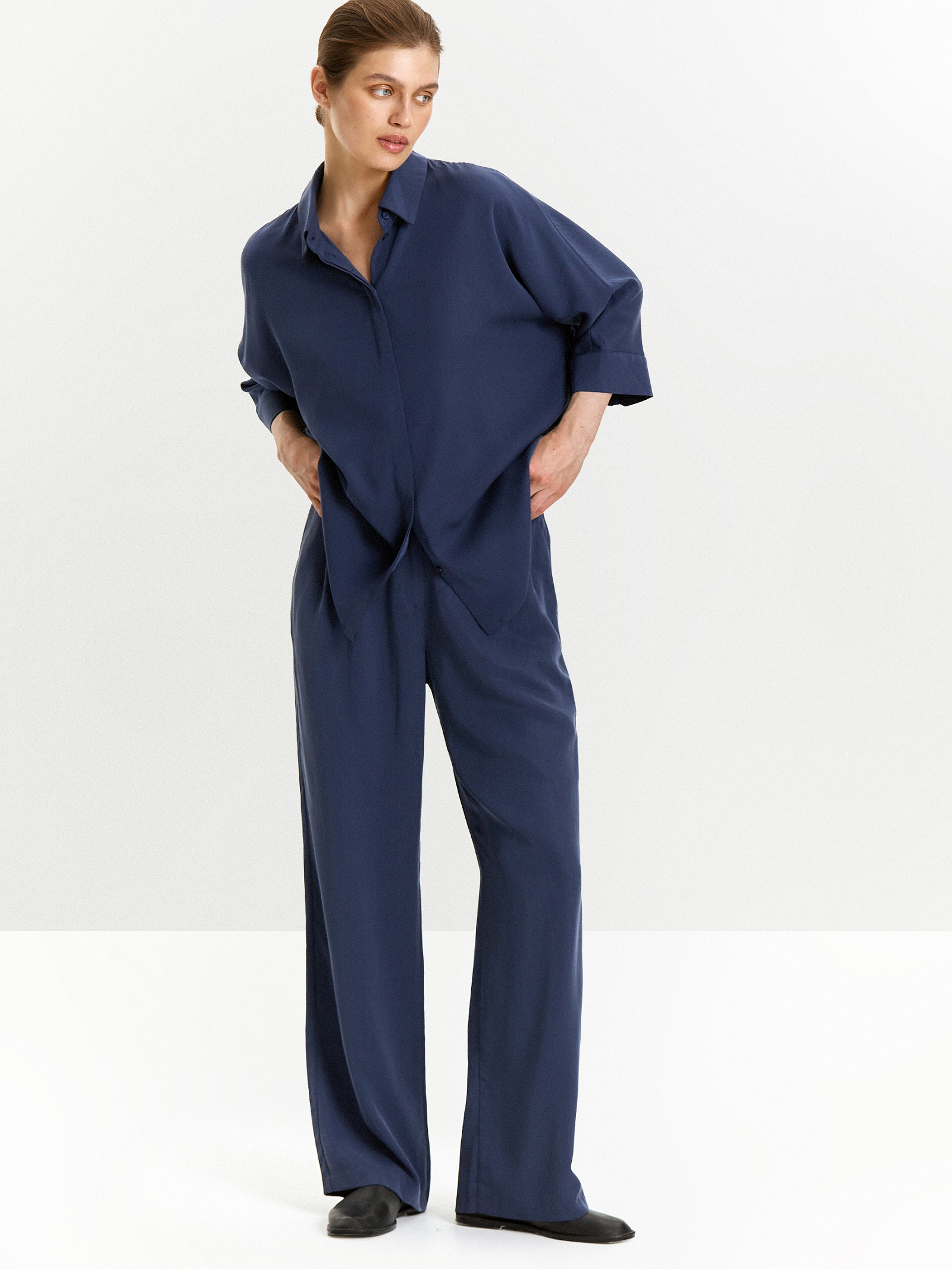 Брюки на резинке из 100% тенсела